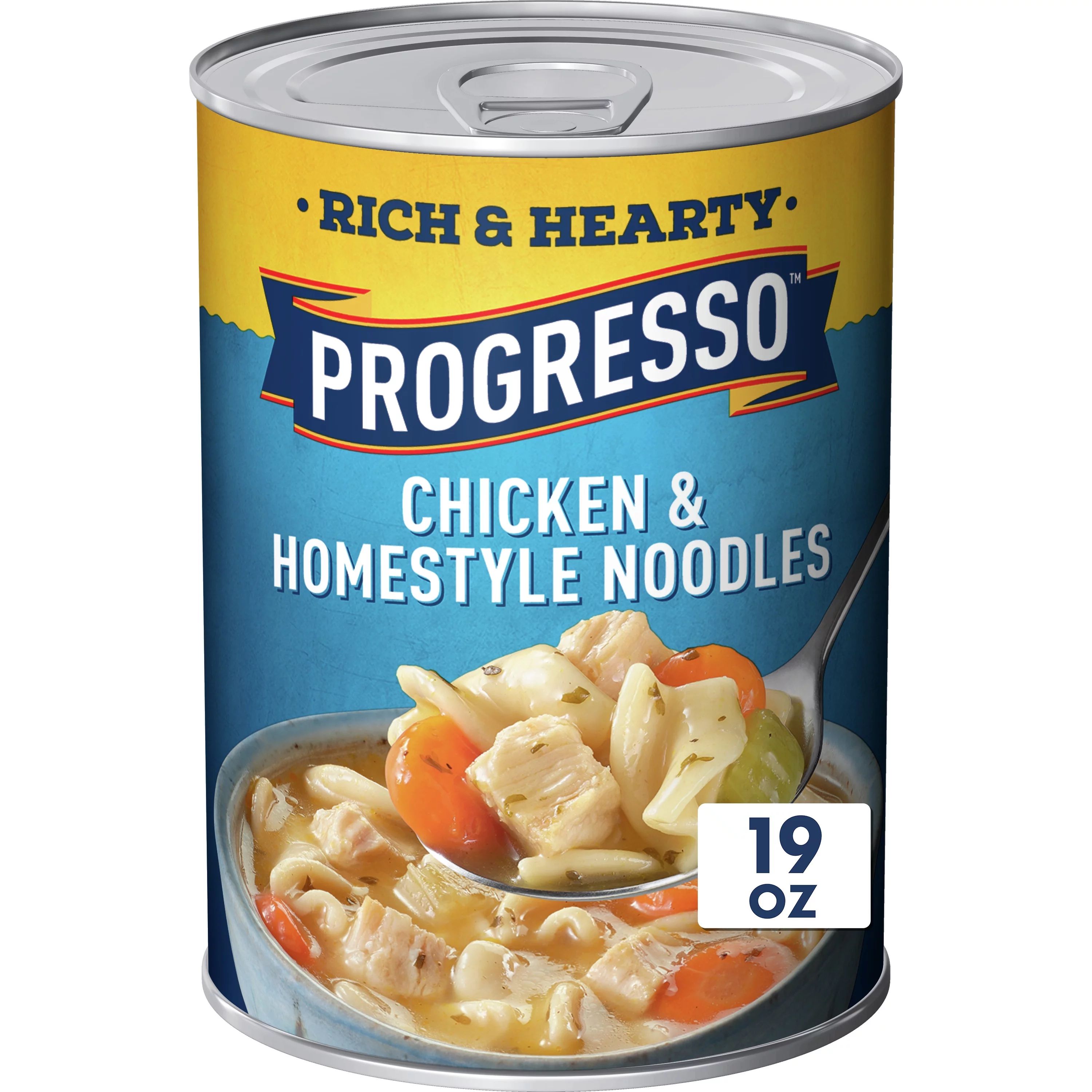 Progresso Rich & Hearty, Chicken & Homestyle Noodle Canned Soup, 19 oz. | Walmart (US)