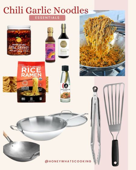 Wanna make Chili garlic noodles? Here’s what you need! Recommended woks, sauces, and noodles for the best gluten-free and vegan noodles. Enjoy! 

#kitchen #grocery 

#LTKhome