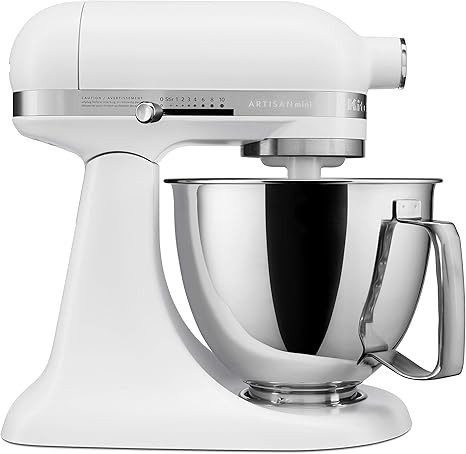 KitchenAid KSM3316XFW Artisan Mini Stand Mixers, 3.5 quart, Matte White | Amazon (US)