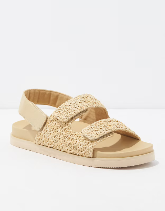 AE Raffia Slingback Sandal | American Eagle Outfitters (US & CA)