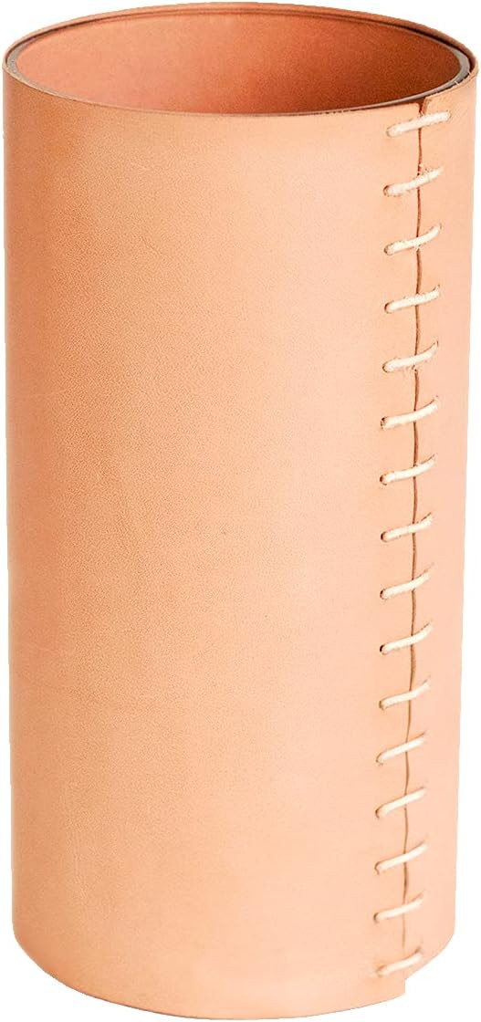 Apricot Terracotta Vase (8”) - Genuine Leather Modern Vases for Home Decor - Unique Vase for Sh... | Amazon (US)