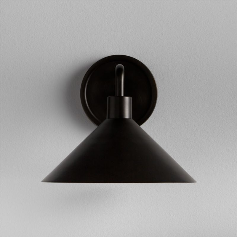 Andre Black Wall Sconce Bathroom Vanity Light + Reviews | Crate & Barrel | Crate & Barrel