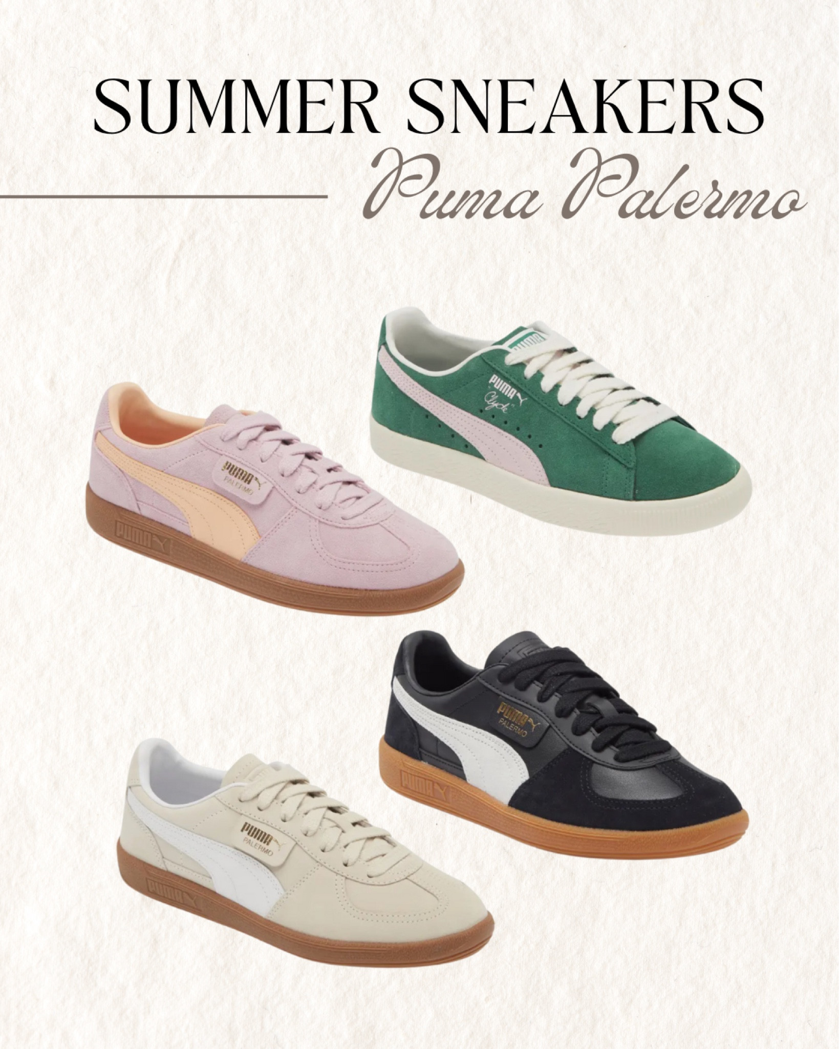 Puma Palermo sneakers… the new sambas?! Just added the lavender & peach pair to cart 🛒  great travel sneaker for summer!!


#LTKtravel #LTKfindsunder100 #LTKshoecrush