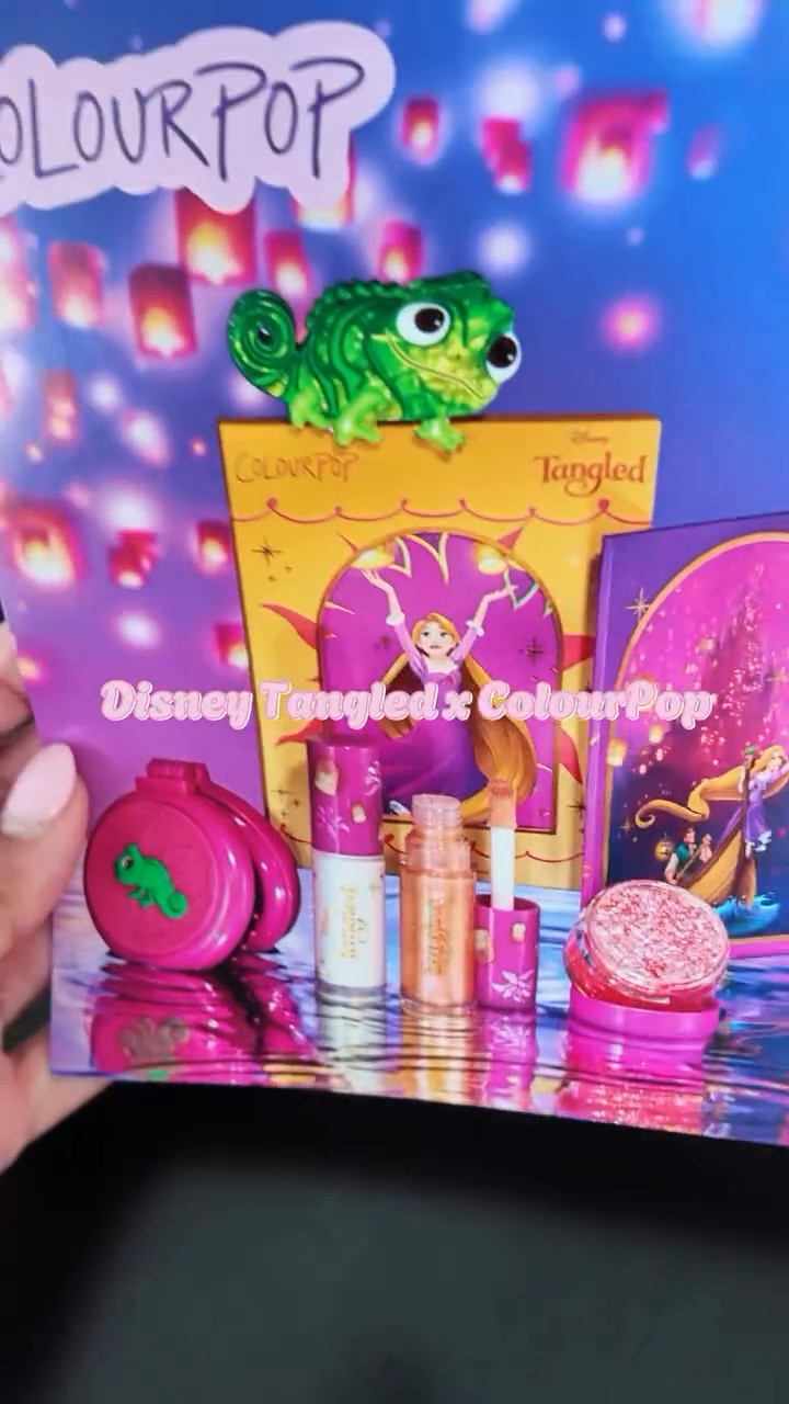 The Disney Tangled x ColourPop collection is here, and it’s just as magical as Rapunzel’s golden locks! 💛💜
....................................................
Think glowing skies, playful colors and a color-changing sidekick (looking at you, Pascal). This collection is full of charm, sparkle and everything you need for your next fairytale look.
....................................................
Here’s what’s inside:

🌸 Best Day Ever Eyeshadow Palette
💋 Ultra Glossy Lips in Rapunzel, Pascal & Flynn Rider
✨ Liquid Hi-Lites in Mother Gothel & I See The Light
⭐ Glitterally Obsessed in Floating Lights
🦎 Pascal Hair Brush & Hair Clip (so cute!)
....................................................
Whether you’re getting ready for a ball or just a really great day out, this collection brings the glow!
....................................................
Which piece are you most excited to try?✨
.
.
.
.
.
.
.
@colourpopcosmetics #colourpop #tangled #rapunzel #tangledcolourpop #cppartner #gifted #disneyxcolourpop #disneystyle #waltdisneyworld #disneymerch #disneymakeup #disneyprincess #disney #disneyfashion #disneycreators #disneybound #disneymakeuplooks #disneymom