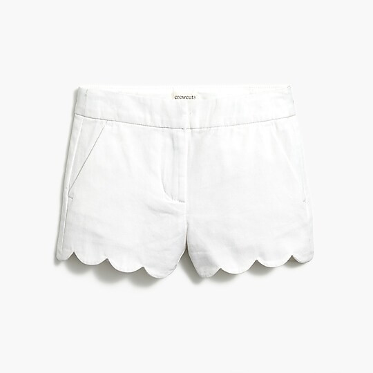 Girls' short with scalloped hem | J.Crew Factory