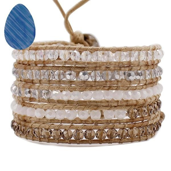 Champagne Crystals and White Jade on Natural - Vegan | Victoria Emerson