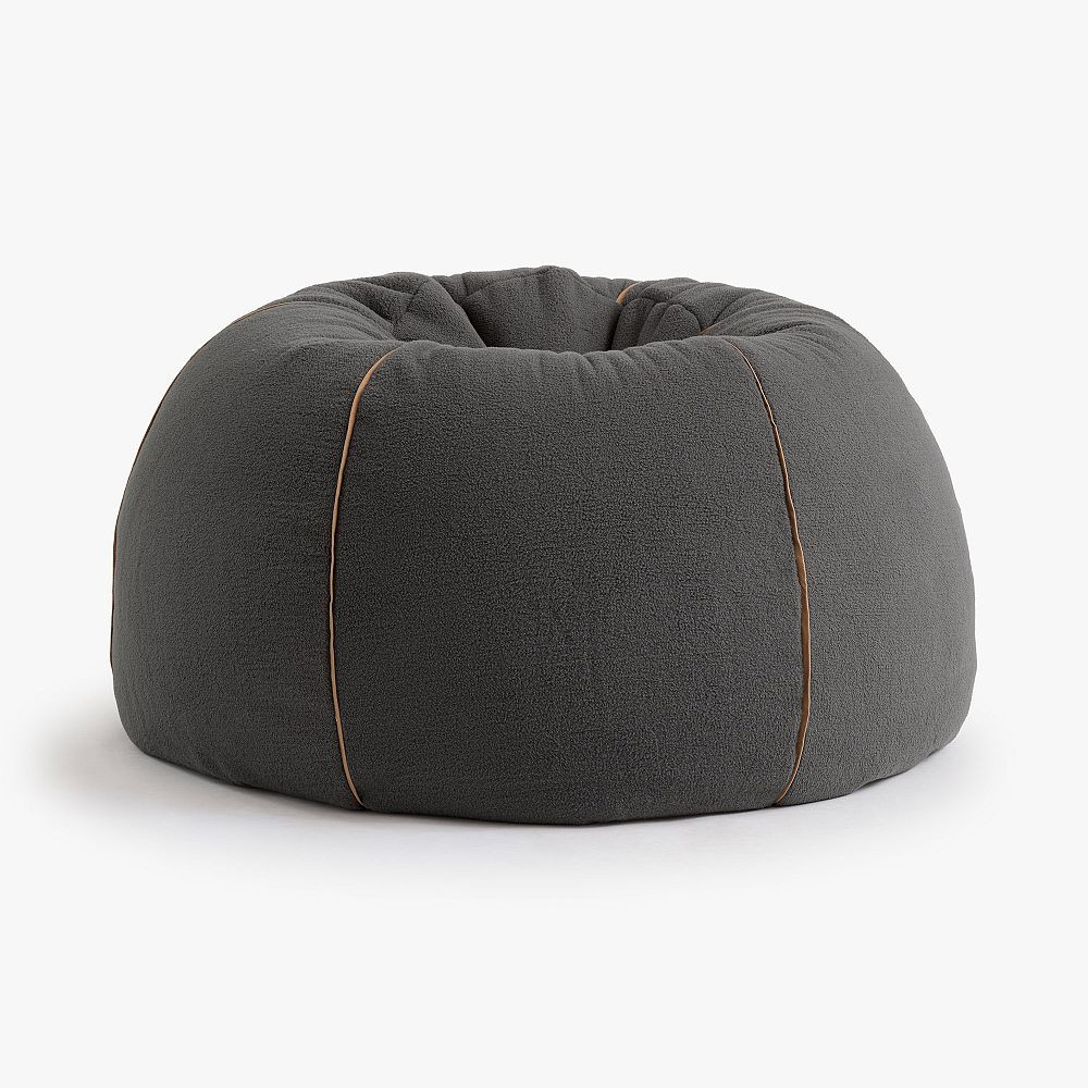 Large Camden Faux Fur Charcoal Bean Bag Chair | Pottery Barn Teen