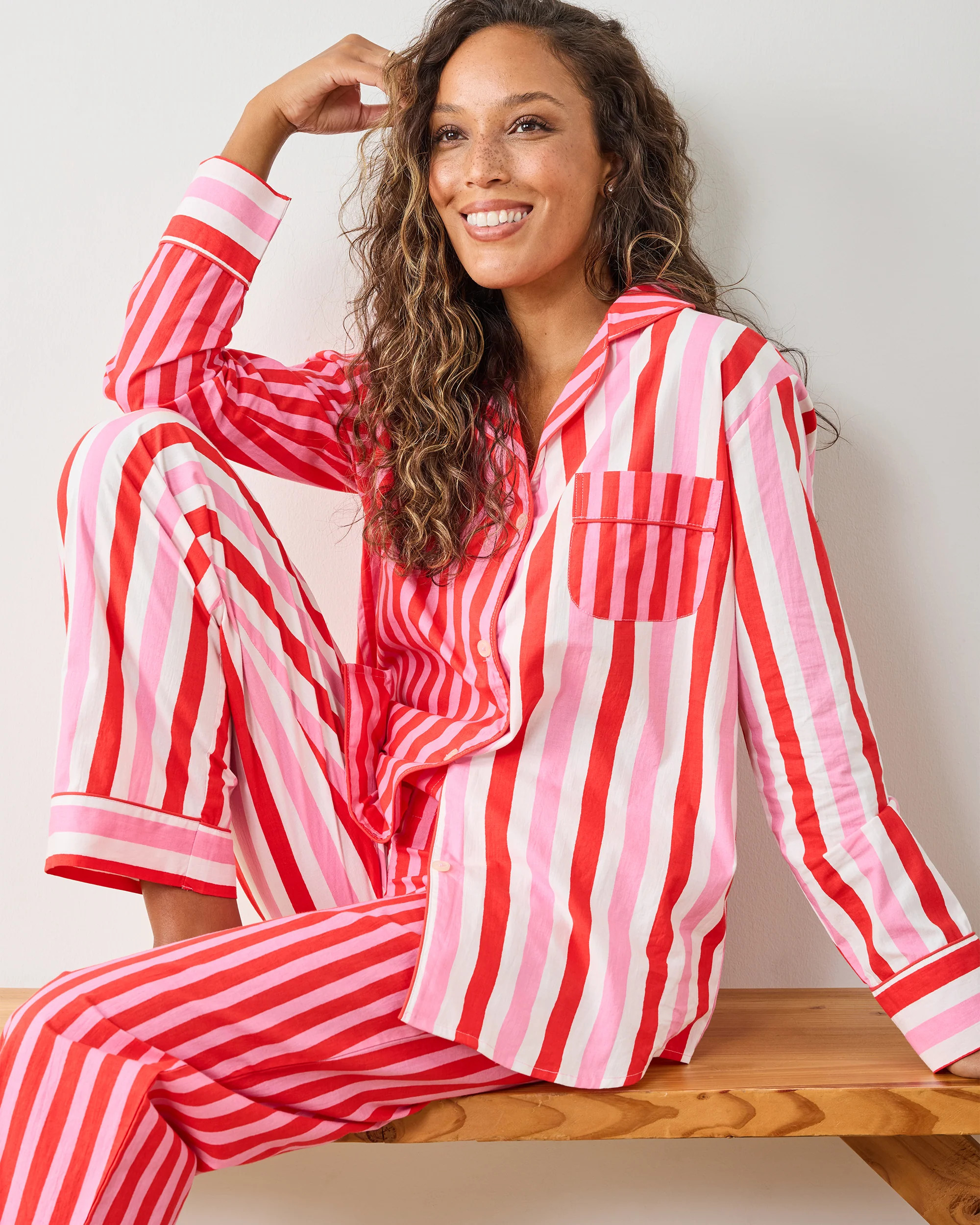 Gift Wrapping - Long PJ Set - Peppermint Swirl | Printfresh
