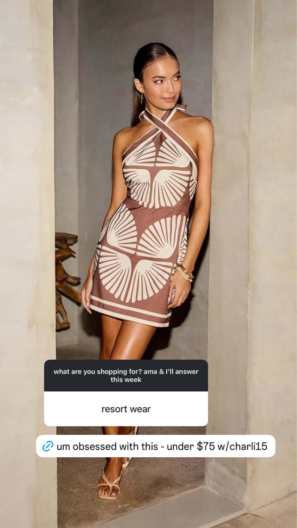 i’m obsessed with this one. such a good resort piece that feels special but still easy to wear. also under $75 right now with charli15, which makes it even better. 

 #LTKgrwm #LTKootd #LTKSaleAlert