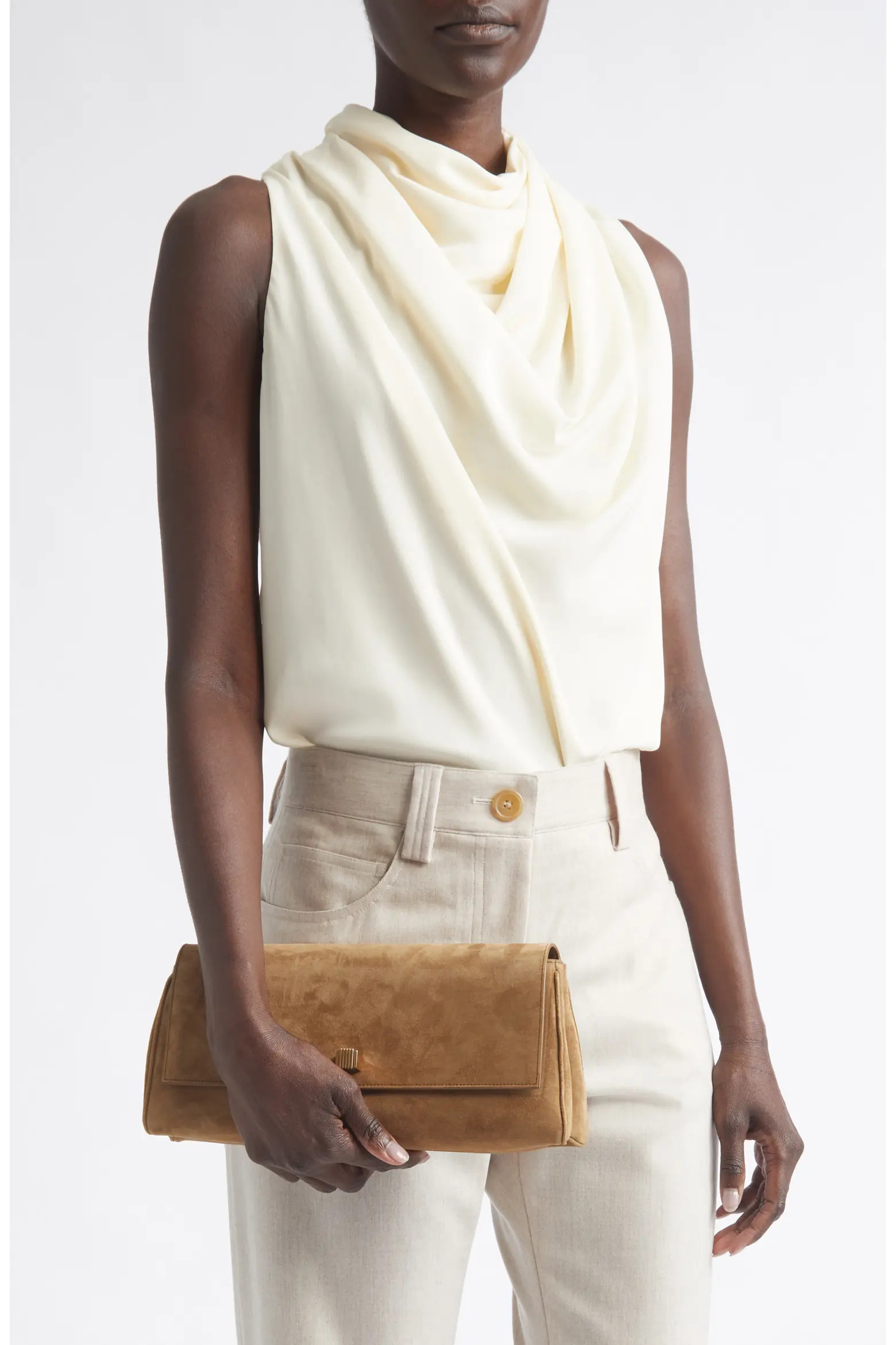 Khaite Audrey Suede Clutch (Women) | Nordstrom | Nordstrom
