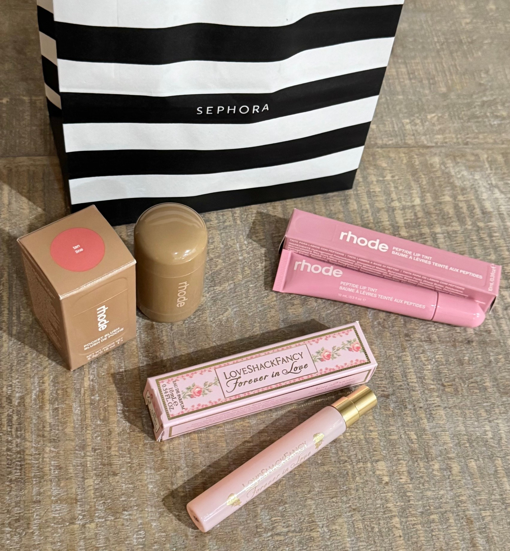 Rhode Peptide Lip Tint. Lip gloss. Lip balm. Rhinestone cream blush. Love Shack Fancy perfume. Forever in Love perfume.

#LTKgrwm #LTKmorningroutine #LTKselfcare