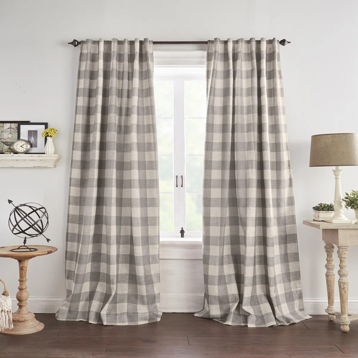 Eudell Plaid Room Darkening Thermal Single Curtain Panel | Wayfair North America