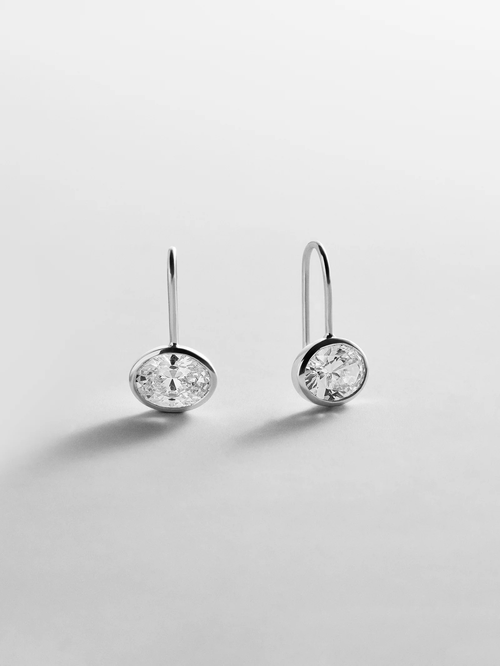 Fallon Sterling Silver Bezel Earrings - Silver | BaubleBar
