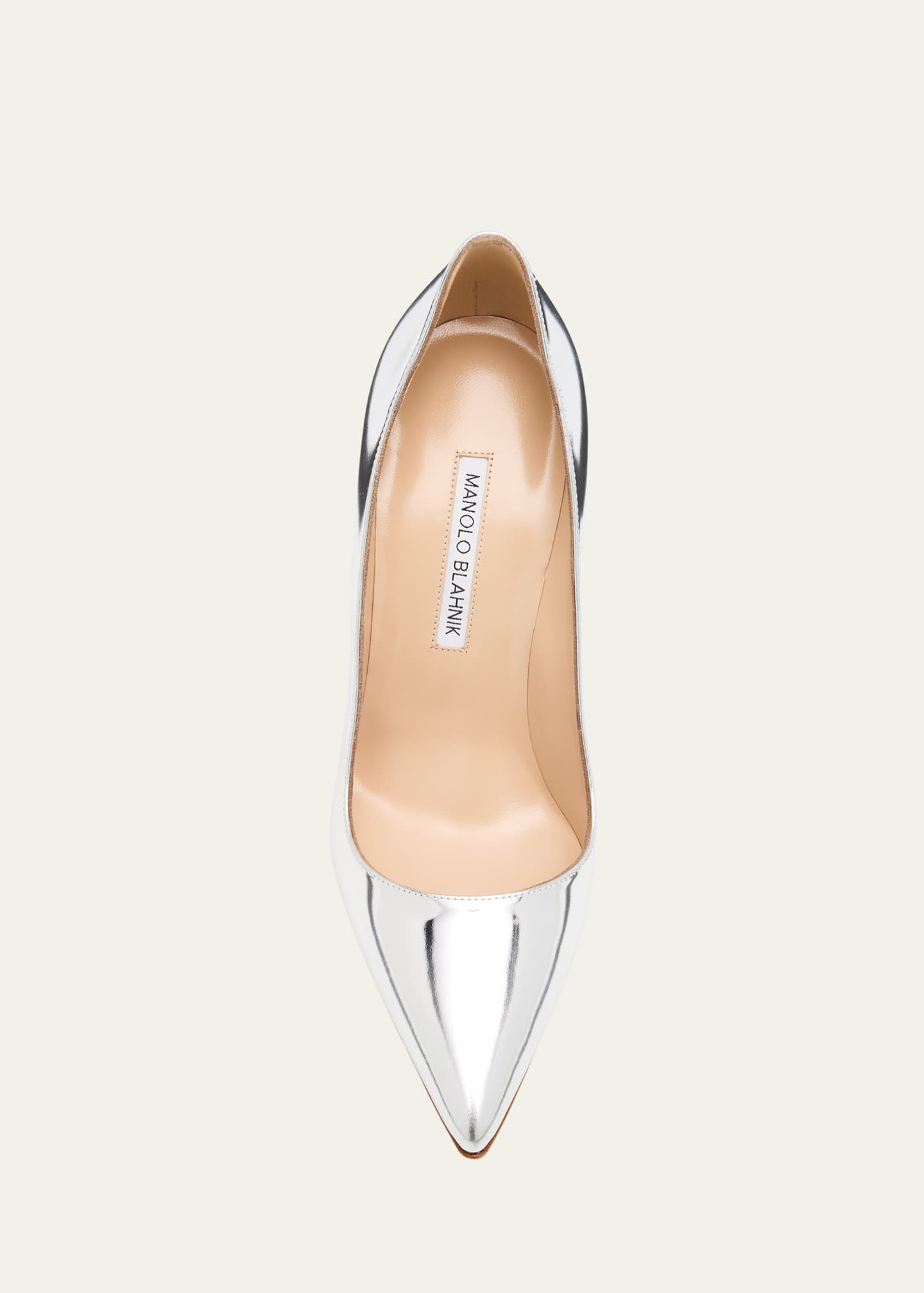 Manolo Blahnik 105mm BB Metallic Leather Pumps | Bergdorf Goodman