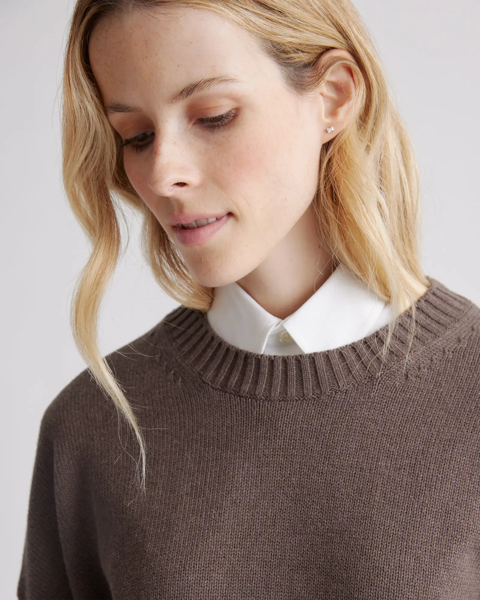 100% Organic Cotton Boyfriend Crew Sweater | Quince
