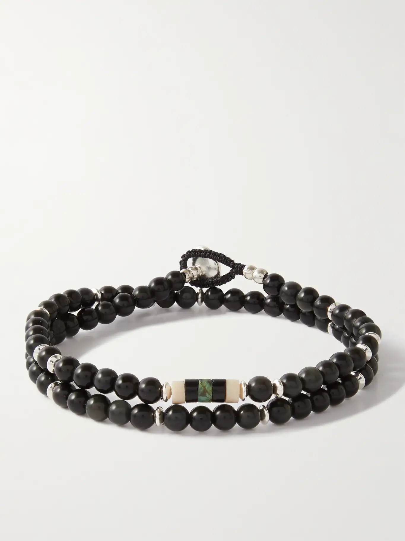 Rainbow Obsidian Silver Beaded Bracelet | Mr Porter (US & CA)