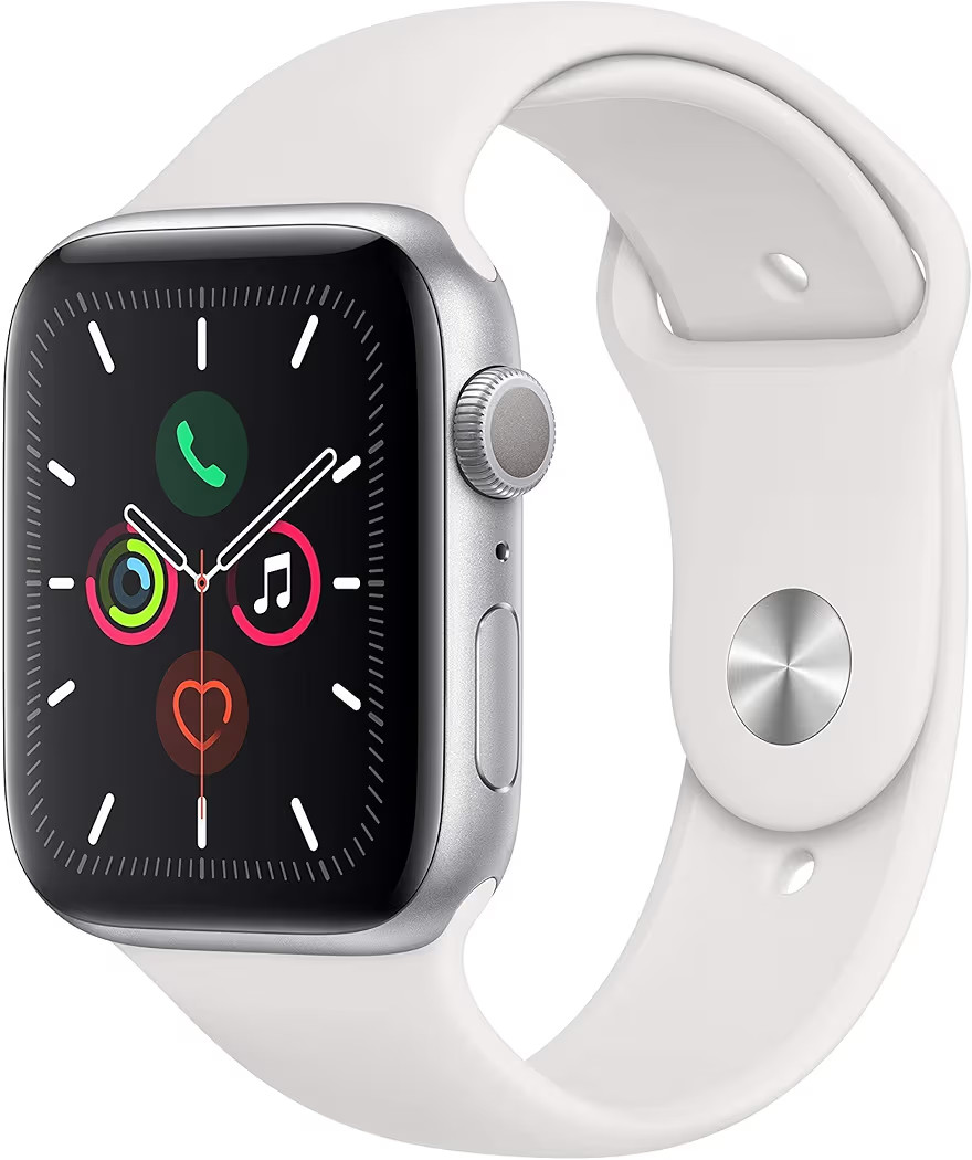 Apple Watch Series 5 (GPS, 40MM) - Silver Aluminum Case with White Sport Band (Renewed) | Amazon (US)