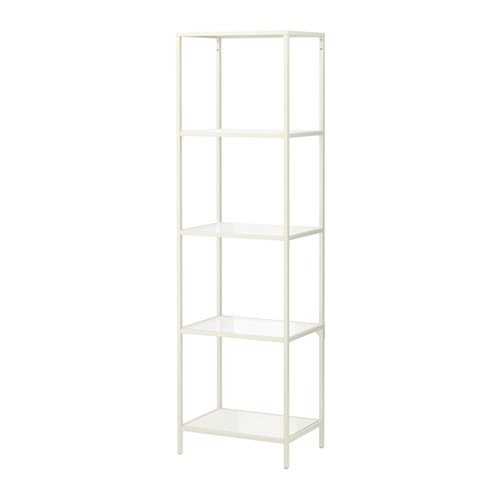 IKEA VITTSJÖ,Shelving unit, Glass (White) | Amazon (US)