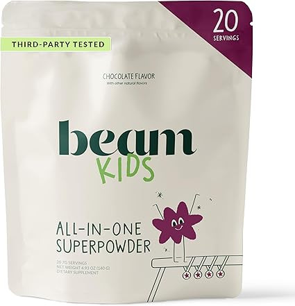 Beam Kids All in One Superfood Powder, Nutritional Shake, Organic Greens, Probiotics, Vitamins, I... | Amazon (US)