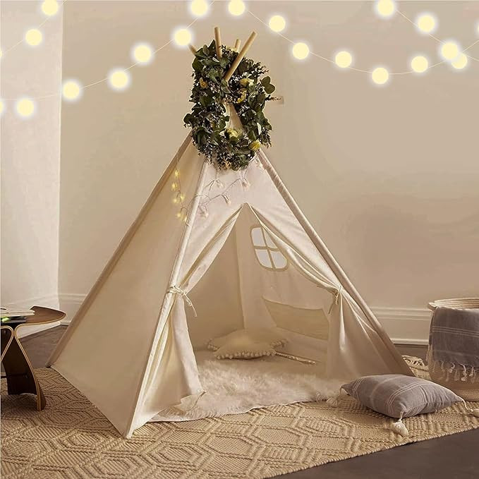 Kids Teepee Tent for Kids - with Light String | Kids Play Tent | Toddler Teepee Shelter for Girls... | Amazon (US)
