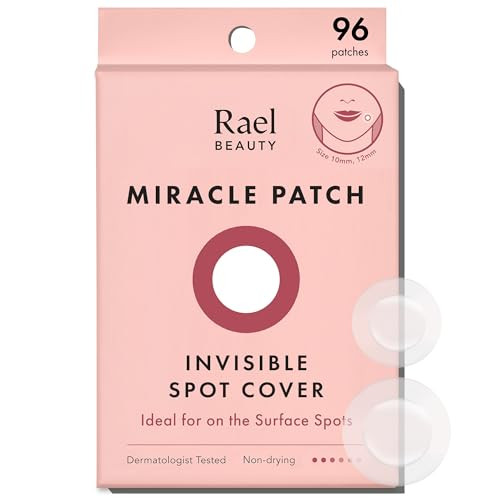 Rael Pimple Patches, Miracle Invisible Spot Cover - Hydrocolloid Acne Patch for Face, Blemishes, ... | Amazon (US)