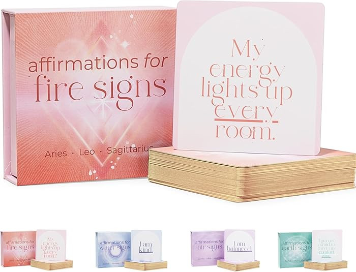 Aries, Leo, Sagittarius Gifts for Women - 40 Daily Affirmation Cards for Women. Positive Affirmat... | Amazon (US)