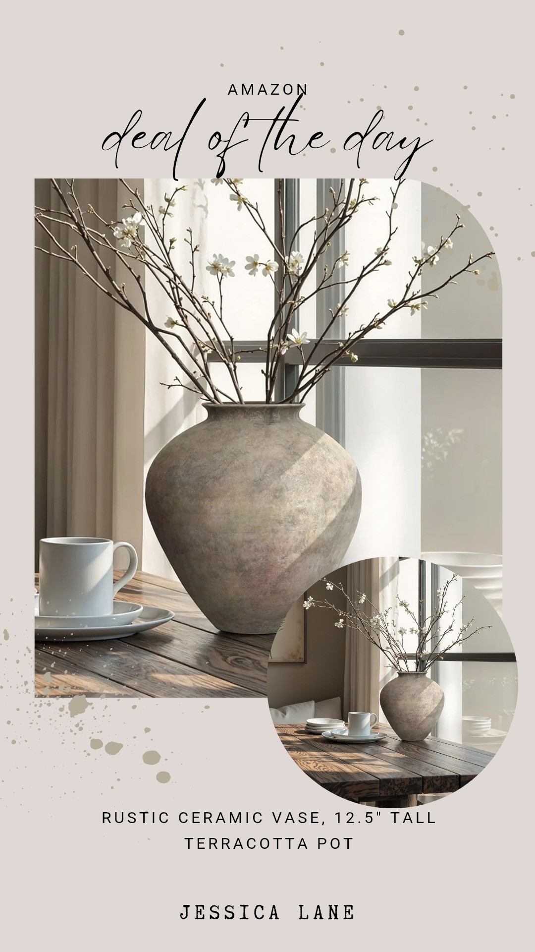 This rustic vase adds organic texture and timeless character to your tabletops or shelves. It is the perfect vessel for seasonal stems or standing alone as a sculptural piece.#homestyle #rusticdecor #amazonfinds #shelfstyling

#LTKSeasonal #LTKHome #LTKSaleAlert