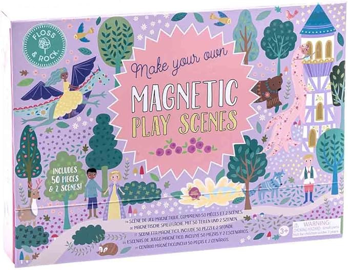 Floss & Rock Fairy Tale Kids Magnetic Play Scenes with 2 Interchangeable Backdrops and 50 Magneti... | Amazon (US)