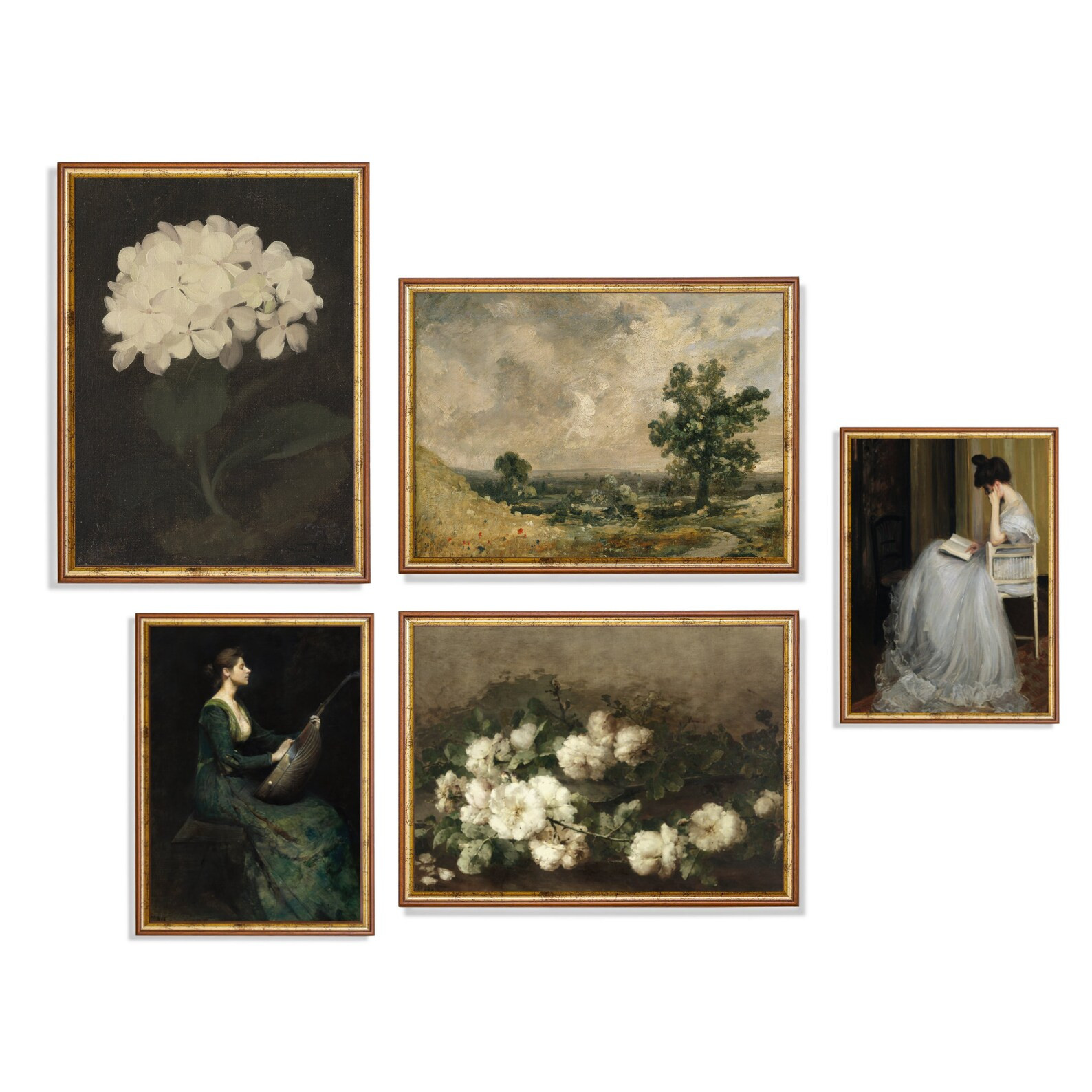 Vintage Painting  Set of 5 Prints  Gallery Wall Set  | Etsy | Etsy (US)
