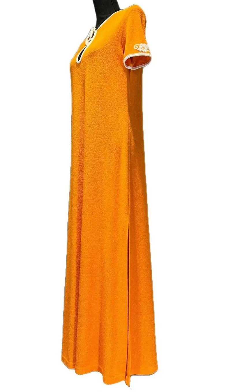 Vintage - 1980s Cole of California - Orange Short-sleeve Maxi Swim Cover SZ S/M - Etsy | Etsy (US)