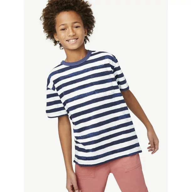 Free Assembly Boys' Short Sleeve Pocket T-Shirt, Sizes 4-18 - Walmart.com | Walmart (US)