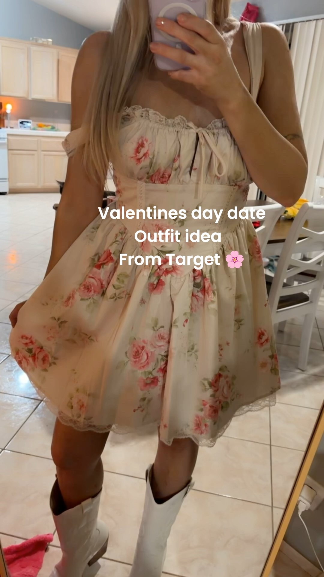 Gorgeous floral sundress from target perfect for Valentine’s Day date night 🌸 

#LTKgrwm #LTKootd #LTKPetite