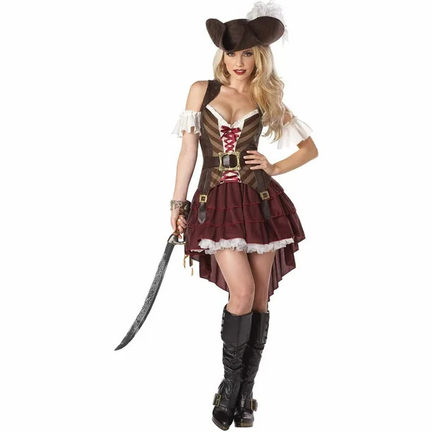 California Costumes Sexy Swashbuckler Pirate Women's Halloween Fancy-Dress Costume for Adult, M (... | Walmart (US)