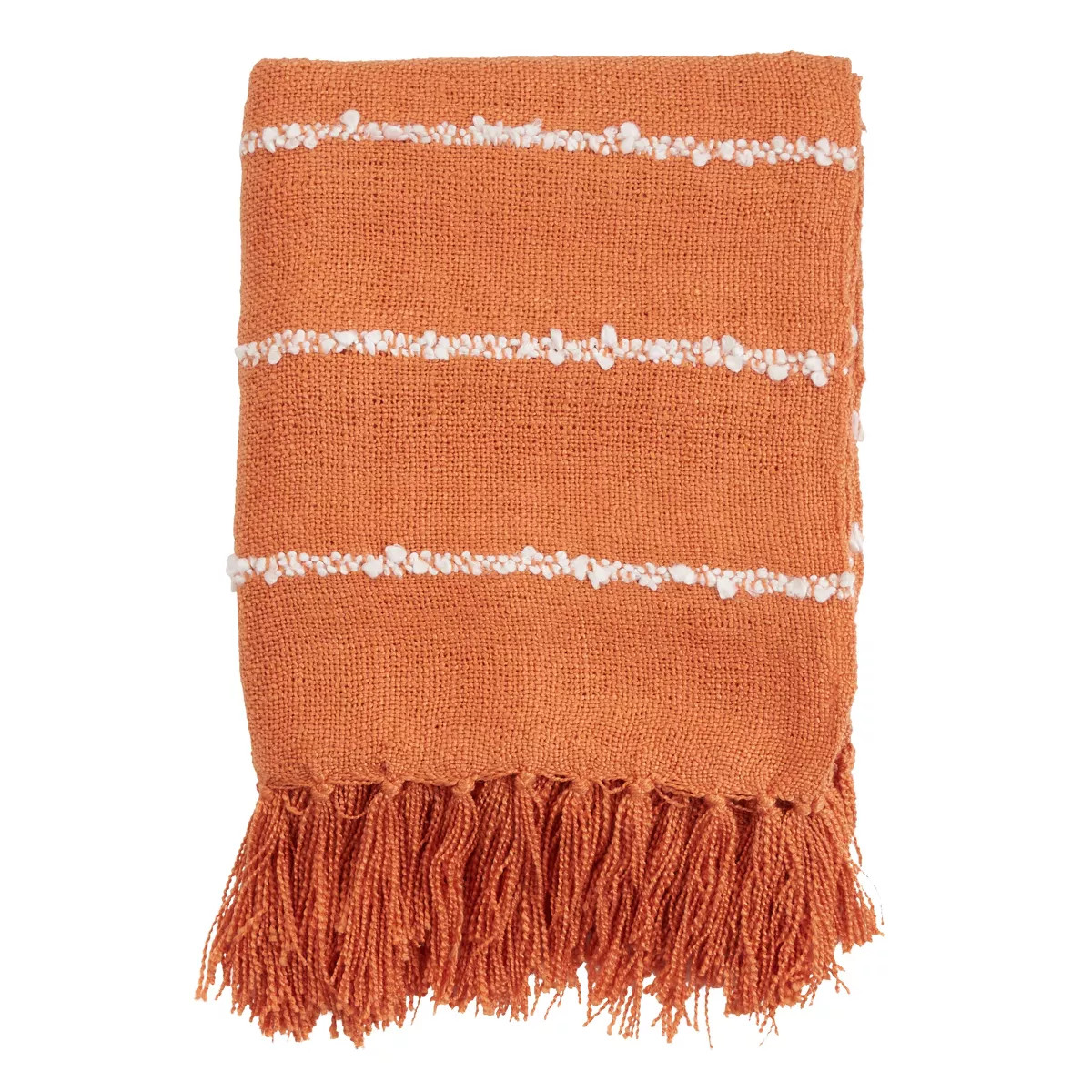 Saro Lifestyle Striped Throw With Tasseled Edges | Target