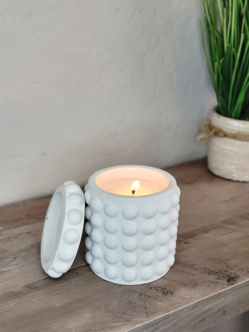 Large Soy Concrete Candle Decorative Candles for Modern | Etsy | Etsy (US)