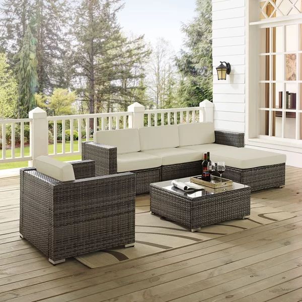 Carmelo Metal 5 - Person Seating Group with Cushions | Wayfair North America