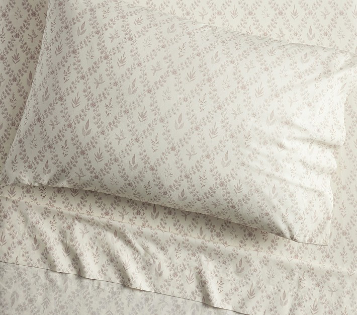 Chris Loves Julia Floral Trellis Organic Sheet Set | Pottery Barn Kids