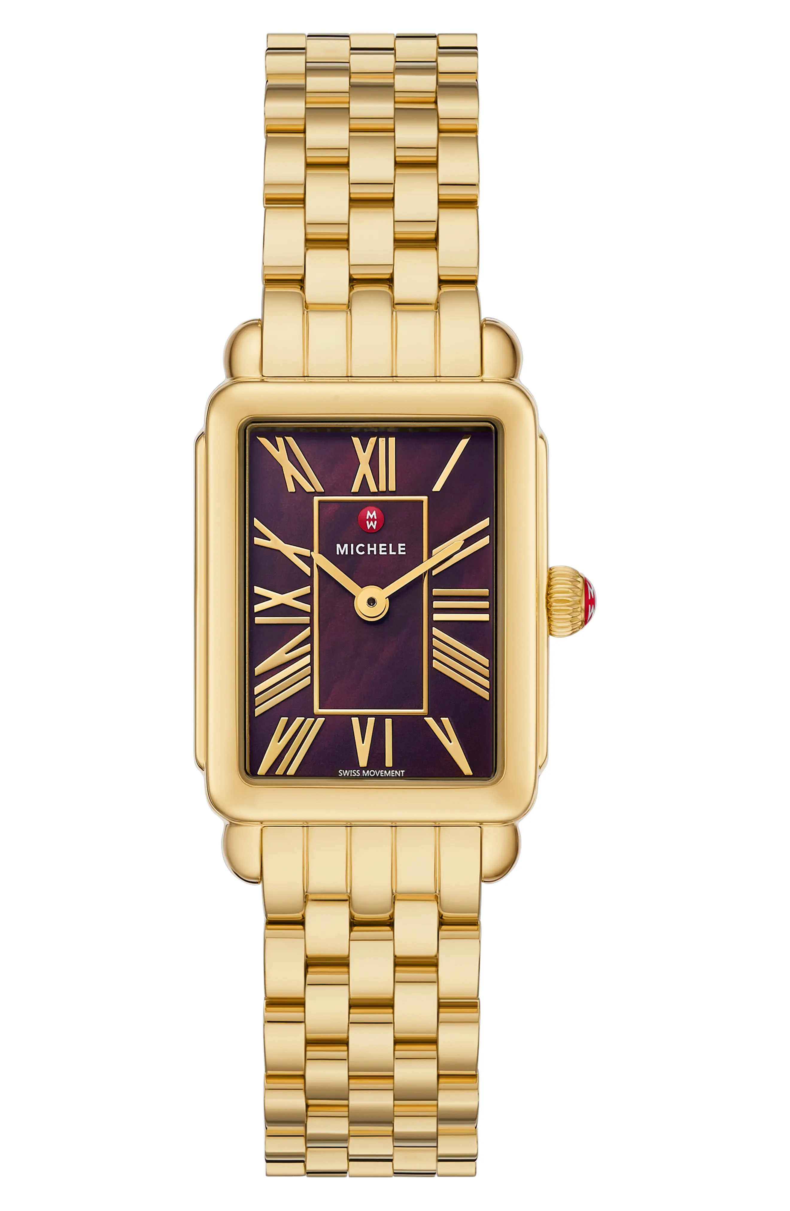 MICHELE Deco Park Mother-of-Pearl Bracelet Watch, 23mm x 29mm (Women) | Nordstrom | Nordstrom