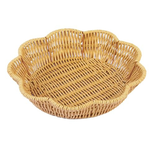Wicker Bread Basket, Tabletop Food Serving Trays,Handwoven Storage Basket Bin for Fruit Vegetablesin Home Restaurant(2pcs) | Amazon (US)