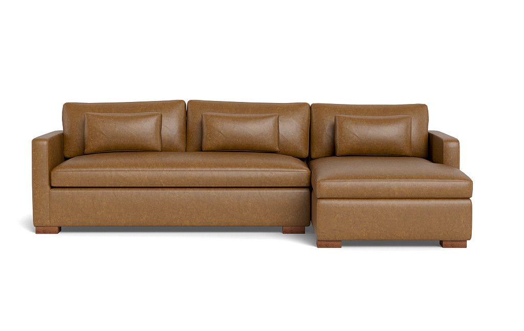 Charly Leather Right Chaise Sectional | Interior Define