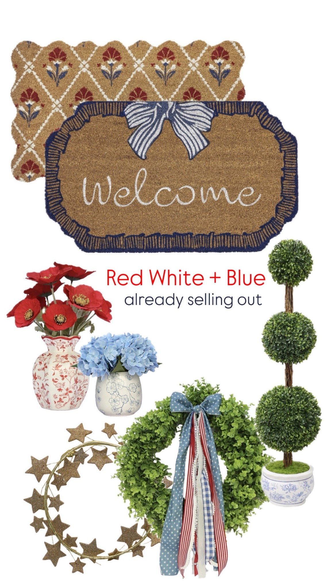 Red white and blue that’s already selling out! 

#LTKHome #LTKFestival #LTKSeasonal