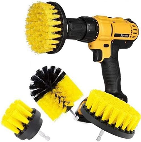Original Drill Brush 360 Attachments 3 Pack kit Medium- Yellow All Purpose Cleaner Scrubbing Brushes | Amazon (US)