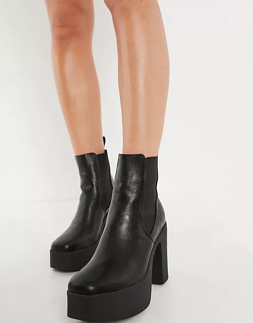 Lamoda chunky chelsea boots in black | ASOS (Global)