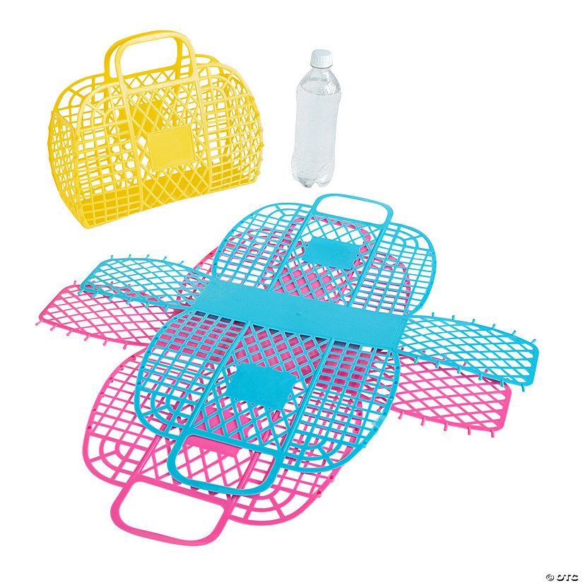 11 3/4" x 11" Large Jelly Plastic Beach Totes - 6 Pc. | Oriental Trading Company