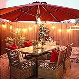 Abba Patio 11 ft Solar Lights Patio Offset Hanging Umbrella Cantilever Umbrella with Easy Tilt & Cro | Amazon (US)