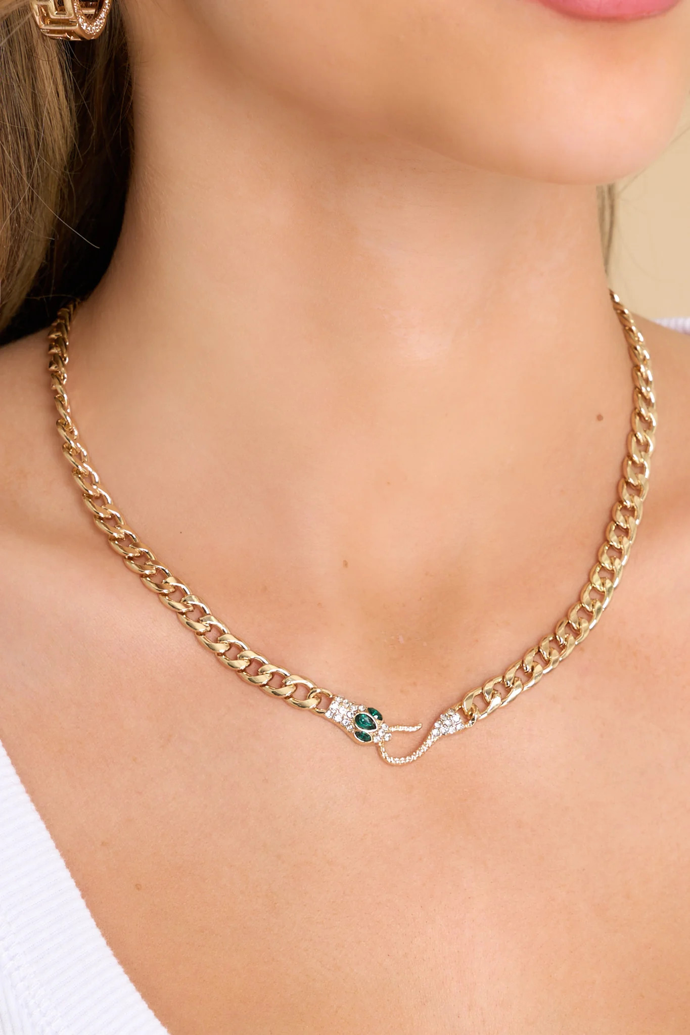 How It Was Meant To Be Gold Necklace | Red Dress 