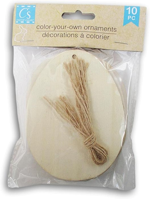 Easter Wood Shape Cutout Ornament Craft Color-Your-Own - 10 Piece (Easter Egg) | Amazon (US)