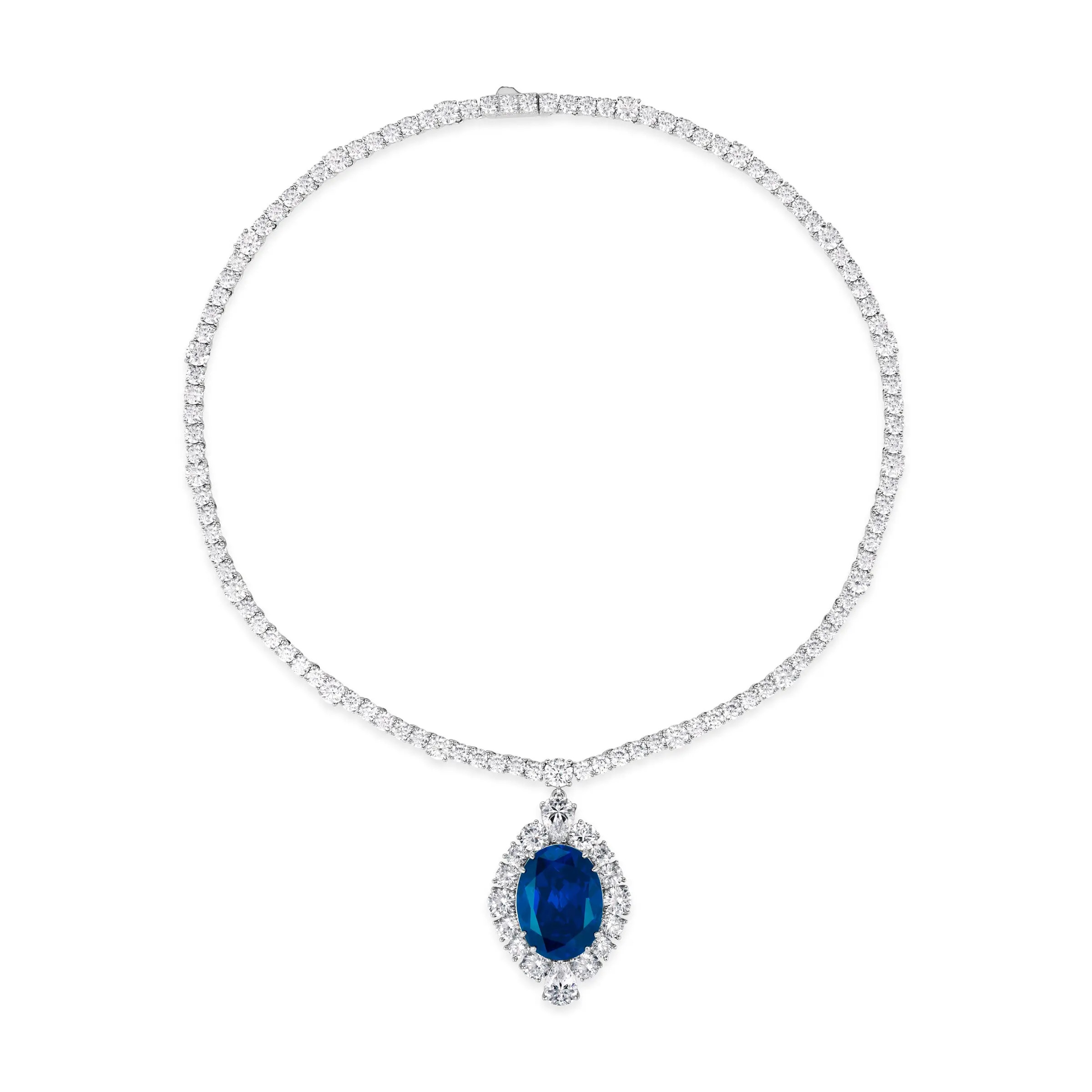 Anna Zuckerman Titanic-ish Blue Sapphire Statement Necklace | Anna Zuckerman