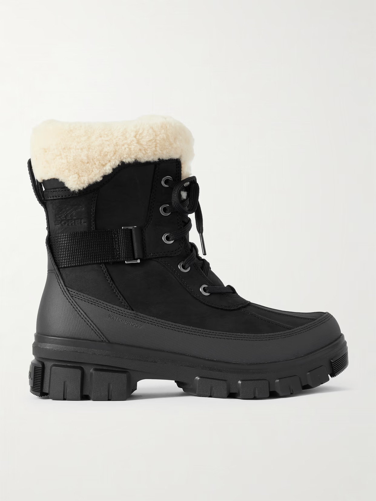 Sorel - Torino™ V Parc Shearling-lined Leather Ankle Boots - Black | NET-A-PORTER (UK & EU)