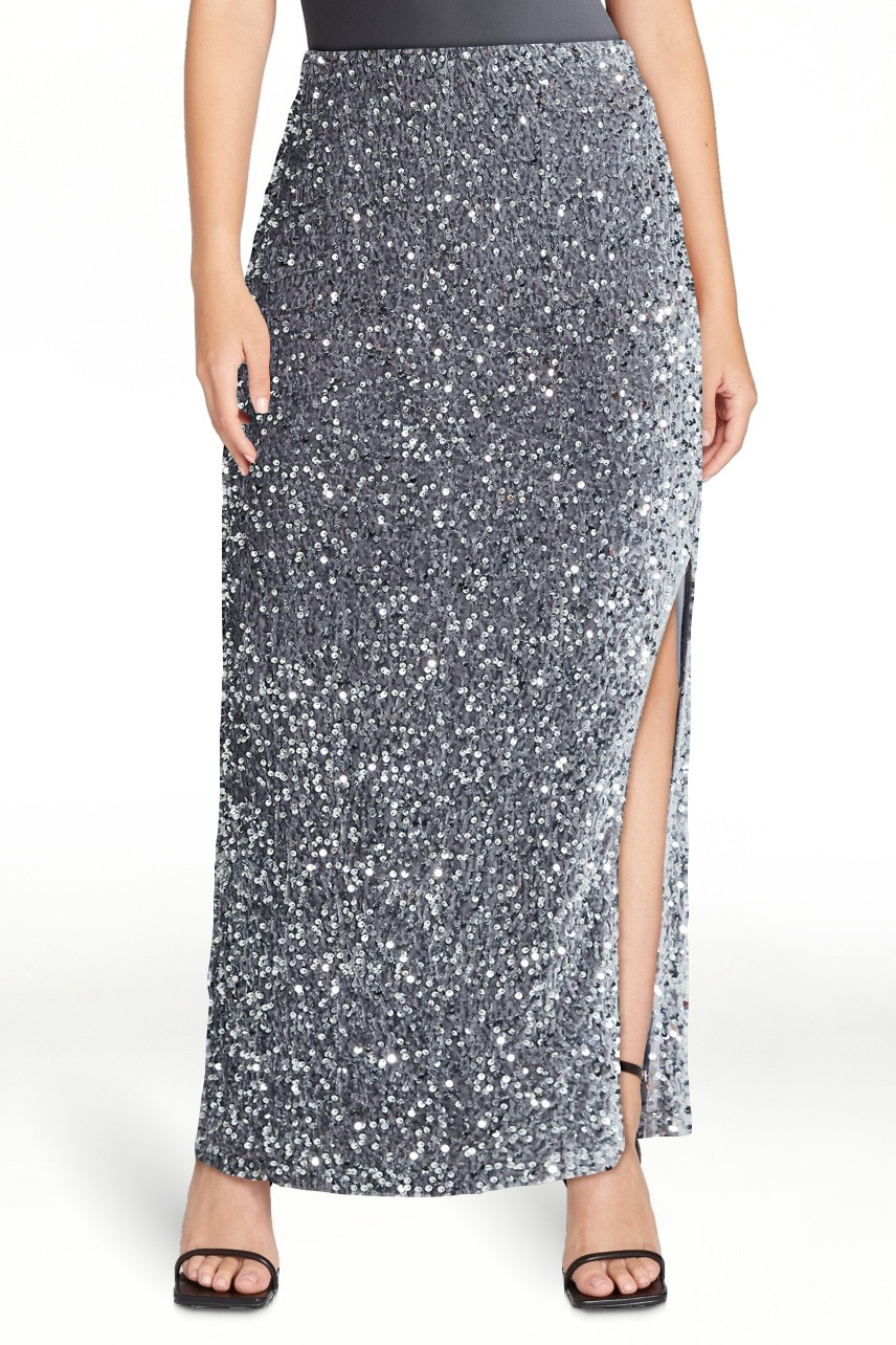 Madden NYC Women's Sequin Velour Maxi Skirt, Sizes XXS-XXL | Walmart (US)